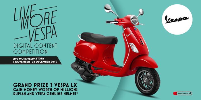 Piaggio Indonesia adakan kompetisi konten digital bertemakan 'Live More Vespa Story'.