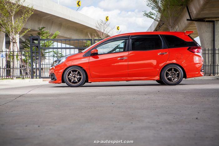 Tampilan samping tampak ceper