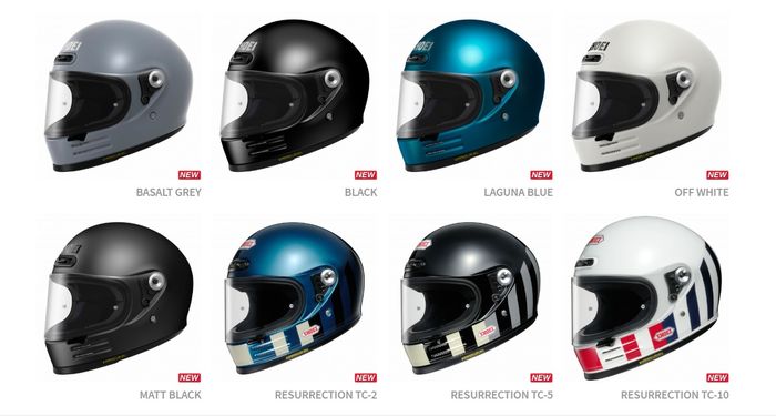warna dan grafis yang ditawarkan Shoei Glamster.