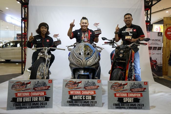 Tiga juara final battle Honda Modif Contest 2019