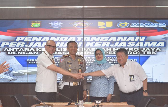 PT Jasa Marga menggandeng Ditlantas Polda Metro Jaya untuk menerapkan sistem Electronic Traffic Law Enforcement (ETLE)