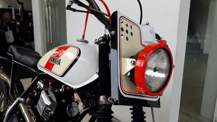 Yamasaki modifikasi Yamaha Scorpio bergaya scrambler