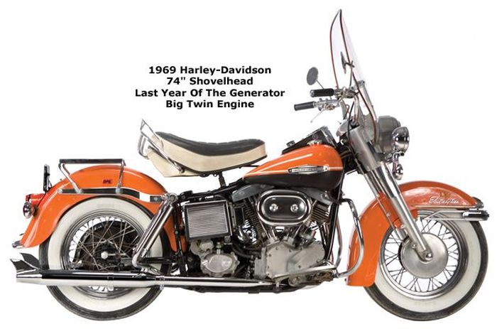 Ilustrasi Harley-Davidson Shovelhead 1969