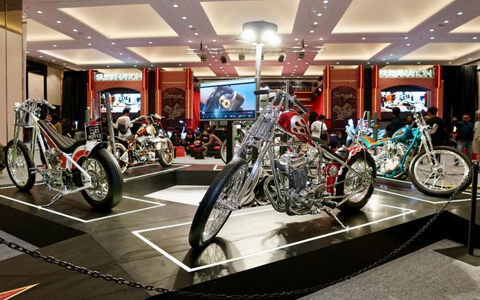 Motor-motor custom yang ditampilkan dalam Final Suryanation Motorland 2019.