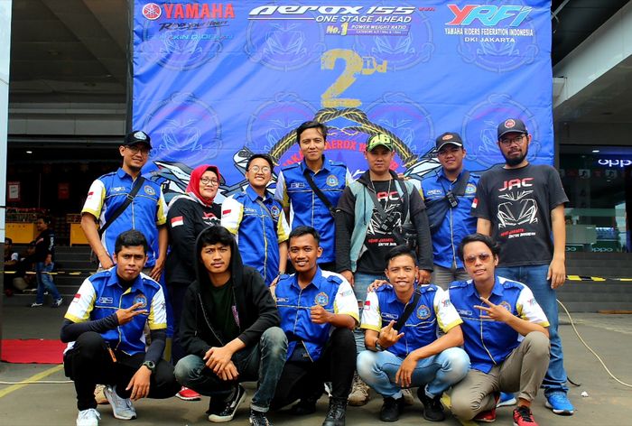 Para member Jakarta Aerox 155 Club (JAC) yang menghadiri anniversary ke-2