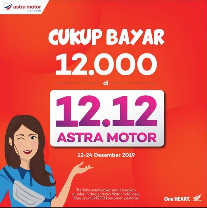 Promo servis AHASS Astra Motor cuma bayar Rp 12 ribu