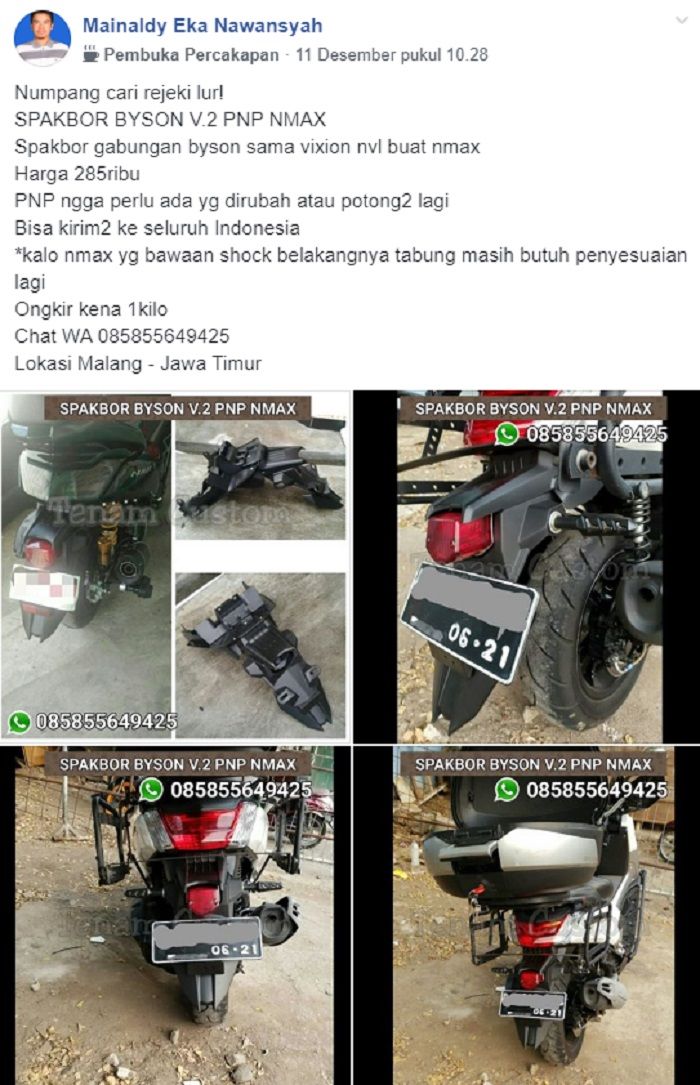 Sepatbor Yamaha Byson untuk Yamaha NMAX.