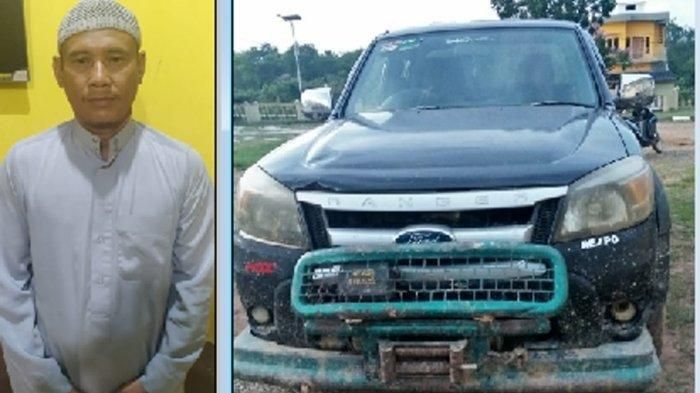 Husni Thamrin beserta barang bukti Ford Ranger berhasil diamankan polisi