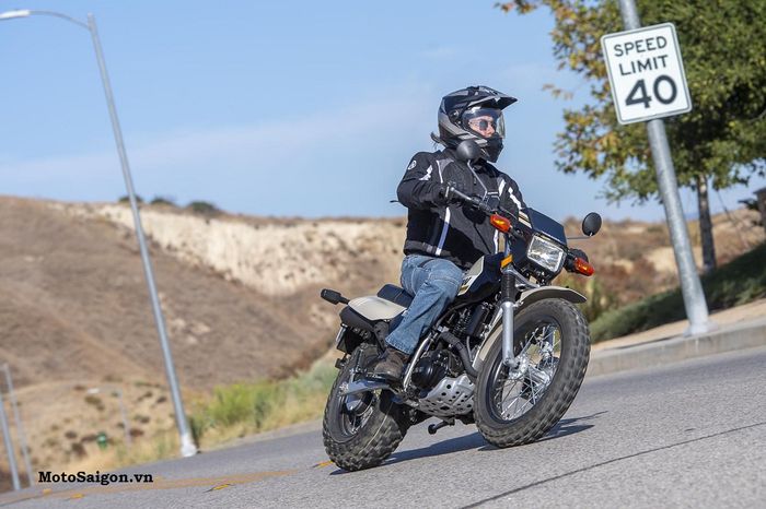 Yamaha TW200 diajak melibas jalan aspal