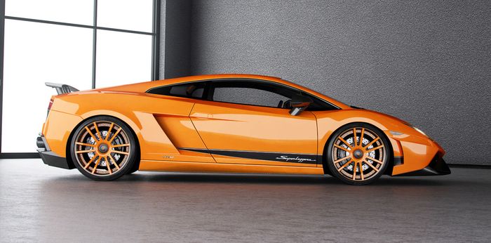 Tampilan samping modifikasi Lamborghini Gallardo hasil garapan Wheelsandmore