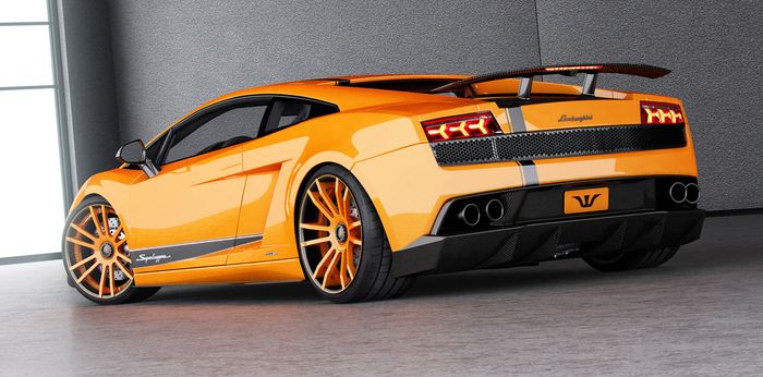 Tampilan belakang modifikasi Lamborghini Gallardo hasil garapan Wheelsandmore