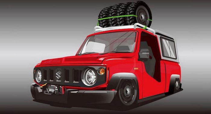 Konsep modifikasi Suzuki Jimny jadi-jadian tampil ceper