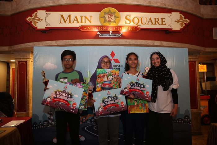 Pemenang lomba menggambar Media Family Gathering 2020 yang diadakan Mitsubishi