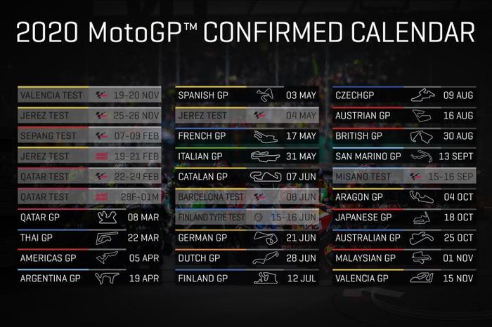 Jadwal resmi MotoGP 2020