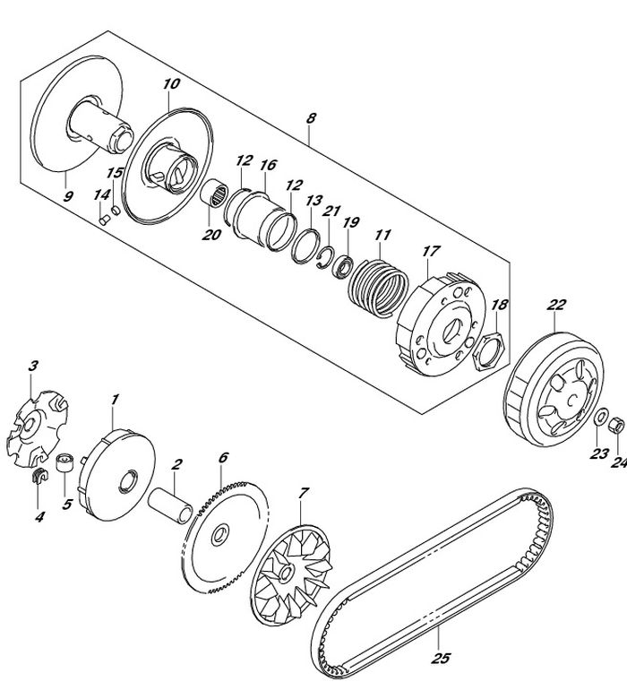 Part katalog CVT Suzuki Address