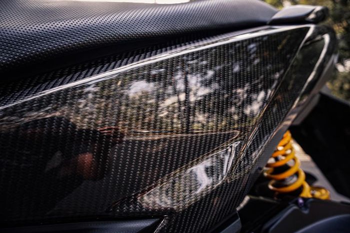 Serat karbon di bodi samping