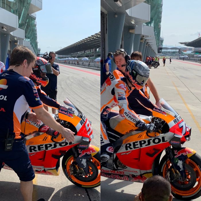 Marc Marquez dan Alex Marquez di hari pertama tes Sepang 