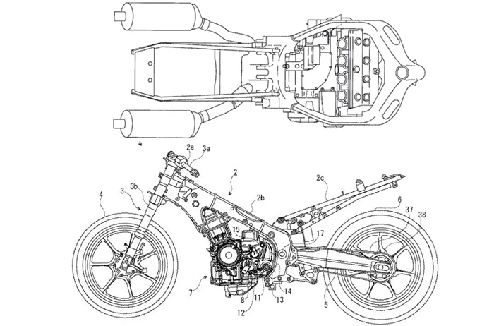 Gambar paten Suzuki Hayabusa terbaru disebut pakai transmisi semi otomatis