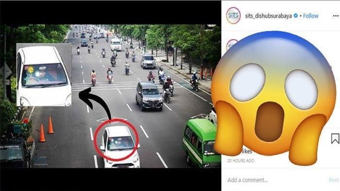 Postingan pelanggaran lalu lintas yang diposting di akun SITS Surabaya (SITS Surabaya)