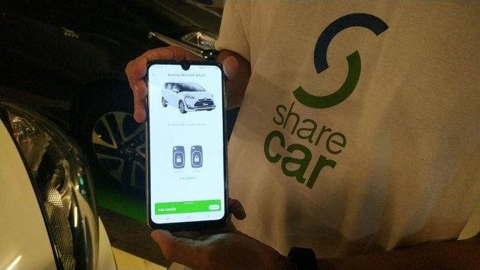 Aplikasi Share Car yang bisa diunduh di smartphone berbasis OS Android dan iOS dari Apple 