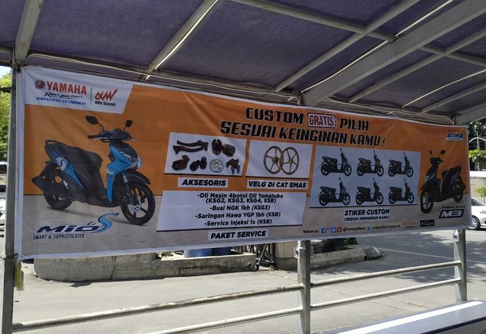 Banner promo untuk pembelian Yamaha Mio M3 dan Mio S