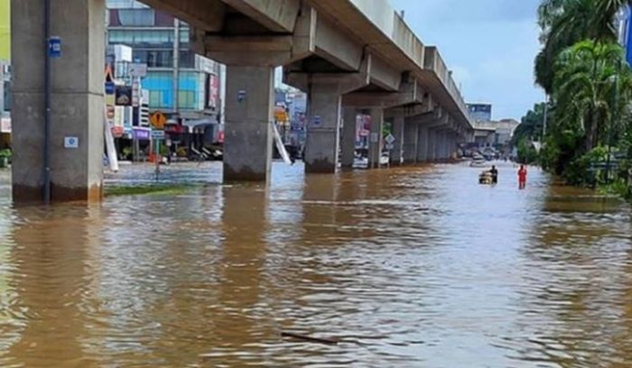 Banjir kembali melanda wilayah Jakarta Minggu (23/2/2020).