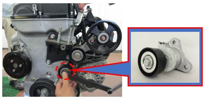 Engine Auto Tensioner on Lancer EX yang diganti.