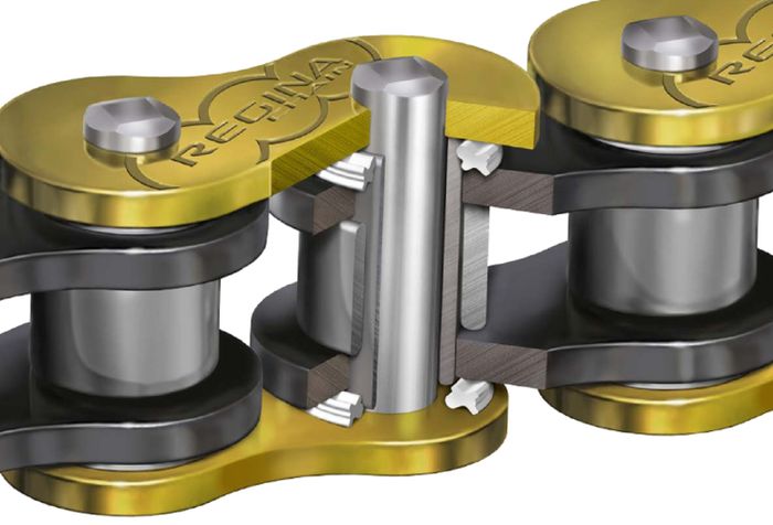 Ilustrasi rantai yang dilengkapi dengan ring karet