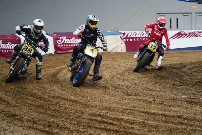 Harley-Davidson Sportster tersebut saat ikut di Hooligan Flat Track Racing