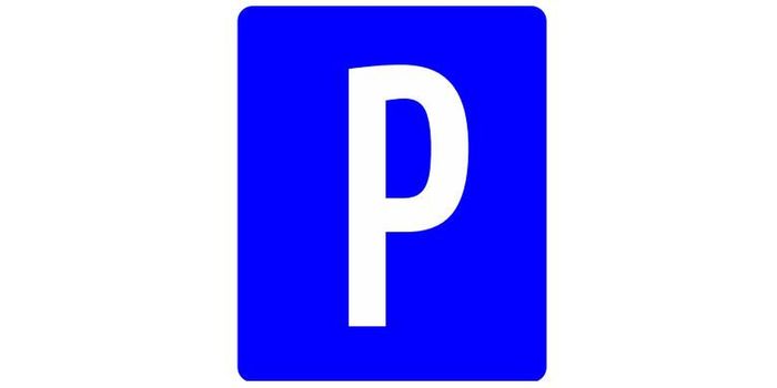 Rambu tempat parkir yang dibolehkan
