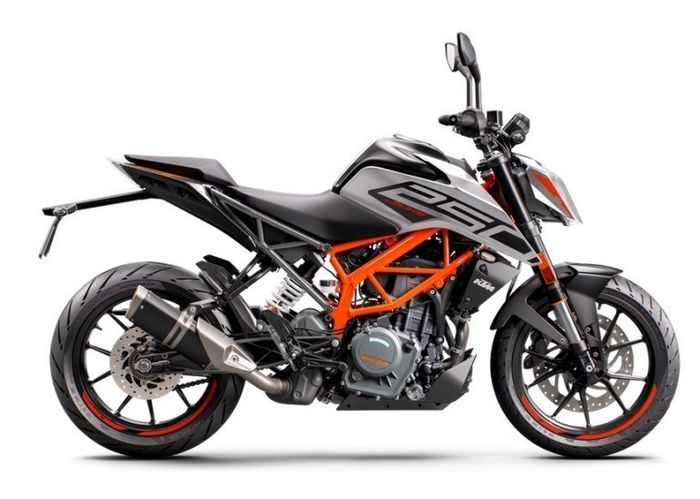 Penampakan KTM Duke 250 warna Silver Metalic