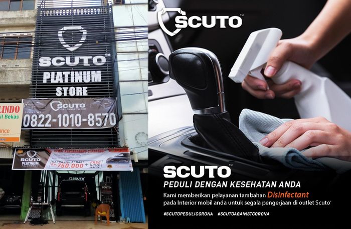 Tampilan outlet Scuto Platinum Store Palembang
