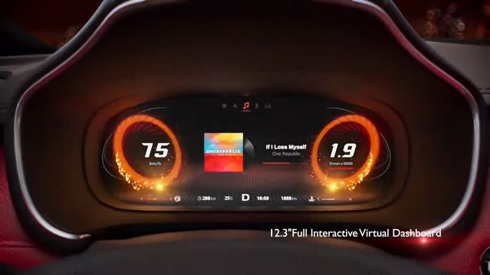 Fully Interactive Virtual Dashboard berukuran 12,3 inci milik MG HS.