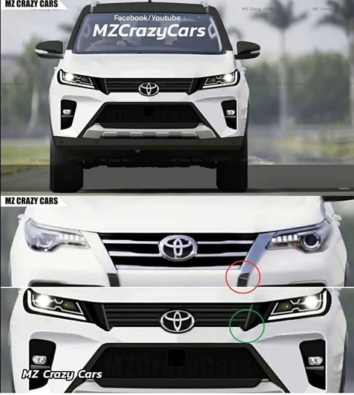 Perkiraan desain Toyota Fortuner Facelift