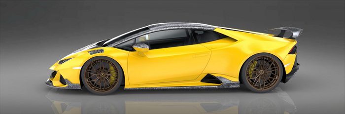 Tampilan samping Lamborghini Huracan Evo