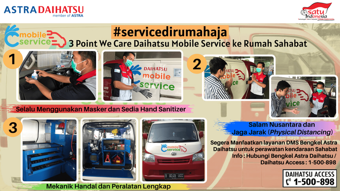 Layanan mobile service #servicedirumahaja dari Astra Daihatsu Motor.