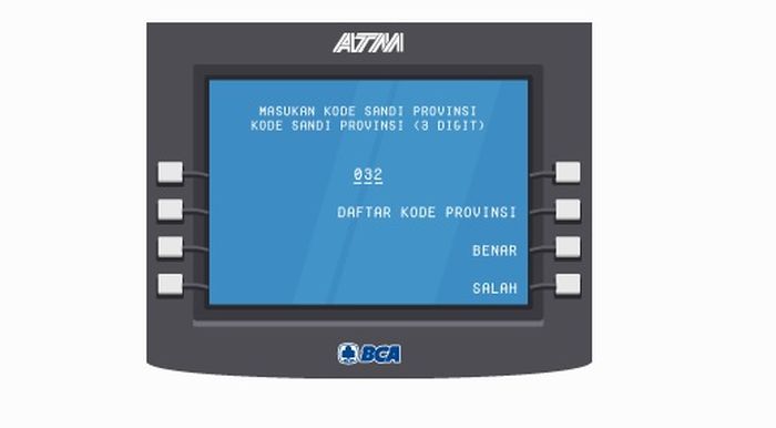 Ilustrasi bayar ATM E-Samsat di Bank BCA