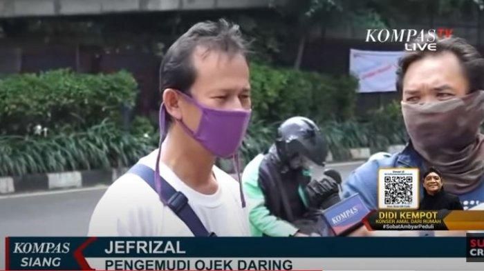 Pengemudi Ojek Online, Jefrizal (YouTube KompasTV/Tangkapan Layar