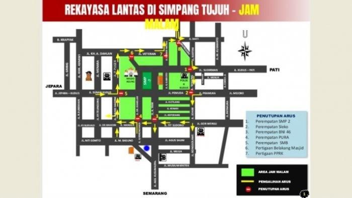 Rekayasa lalu lintas di alun-alun Simpang Tujuh, Kudus