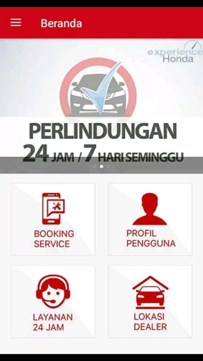 Aplikasi Honda e-Care