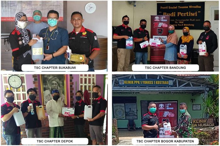 Pemberian donasi bantuan dari Toyota Soluna Community untuk warga selama pandemi corona