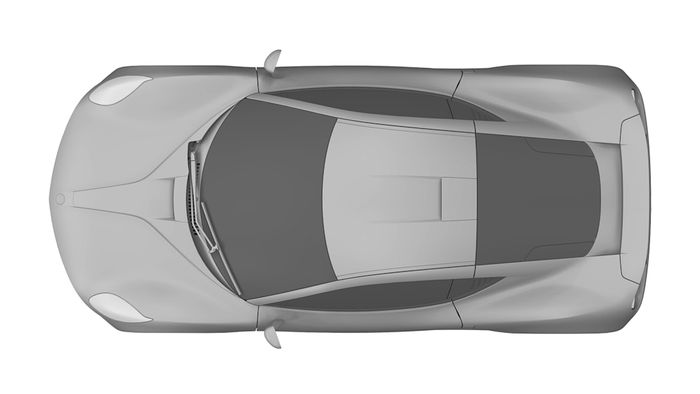 Tampak atas mobil garapan Yamaha dengan Gordon Murray