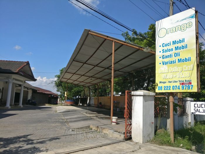 Kondisi tempat pencucian kendaraang Orange di Wonogiri saat pandemi Covid-19