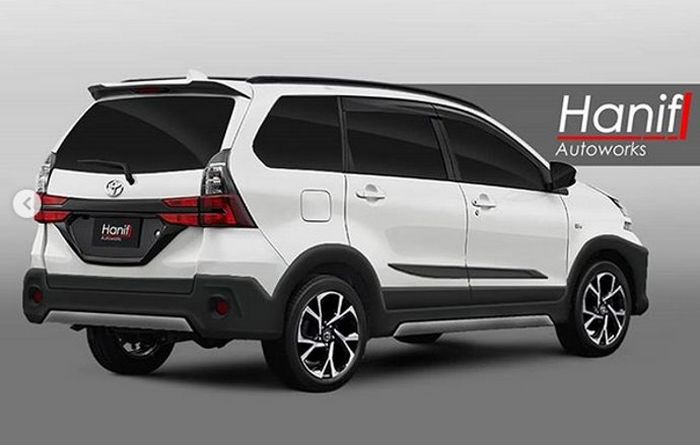 Sedikit ubahan di samping dan belakang Toyota Veloz Tigre menguatkan aura crossover