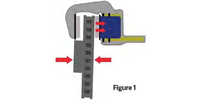 Ilustrasi rotor menekan piston rem akibat bearing roda yang longgar
