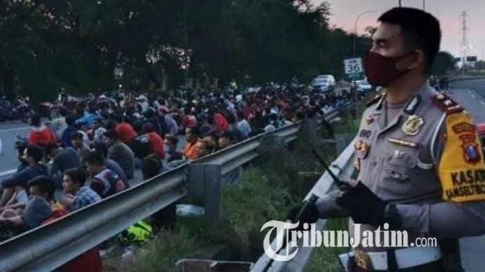 Ratusan pemuda yang gelar balap liar di Sidoarjo kena razia 