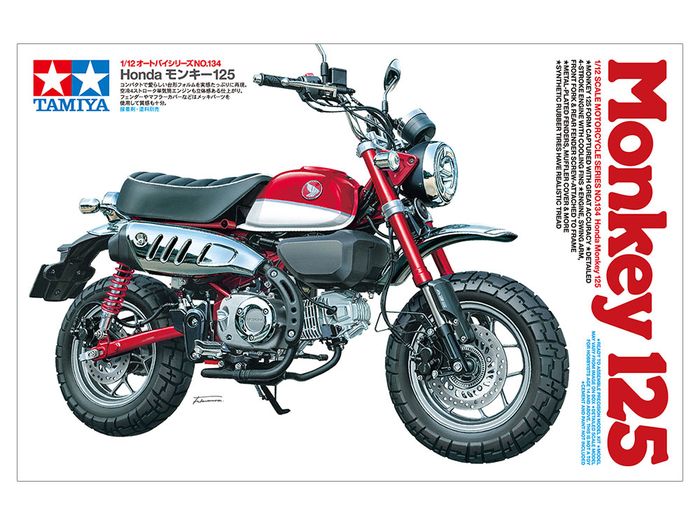 Miniatur Honda Monkey 125 dari Tamiya.