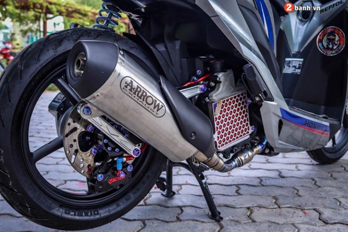 Knalpot pakai muffler Arrow dong