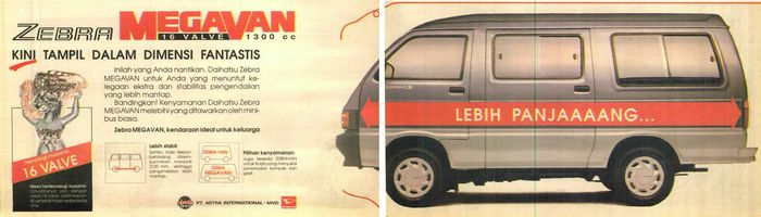 Daihatsu Zebra Mega Van pasang iklan dua halaman demi perlihatkan dimensinya yang bengkak dari versi sebelumnya