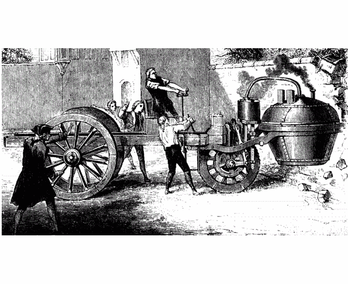 Ilustrasi penggunaan mobil pertama di dunia